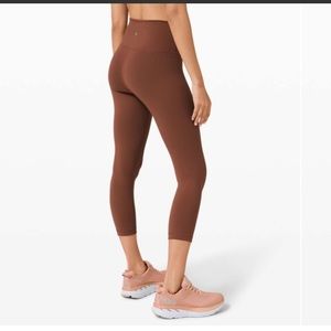Lululemon Wunder Train High-Rise Crop 21" Leggings - Ancient Copper / Brown